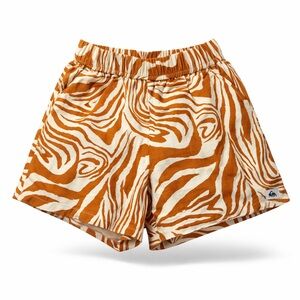Quiksilver Organic Cotton Zebra Print Shorts Women's Medium